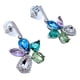 thumbnail image 1 of Aros Colgantes Flor Colores, Cristal Austriaco, Regalo Mujer Plateado, 1 of 6