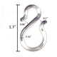 thumbnail image 2 of Punch Bowl, ganchos en forma de S, COLIBYU, 24 unidades, 4,3 cm, plástico transparente, 2 of 3