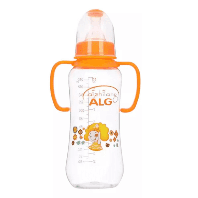 Aizhilano - Mamadera Con Asa Libre Bpa Chupete Silicona