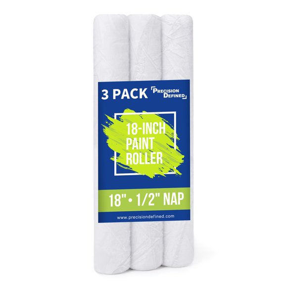 Paint Roller Covers Precision Defined de 18 pulgadas, paquete de 3