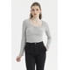 thumbnail image 1 of Polera Mujer Escote Abotonado Gris Melange, 1 of 4