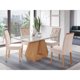 thumbnail image 2 of Comedor Agata 130 Cm + 4 Sillas Fernanda Nude Beige, 2 of 8
