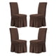 thumbnail image 4 of 4x Faldas Largas Con Volantes Funda Elástica Para Silla De Comedor Para Café De Banquete De Boda, 4 of 6