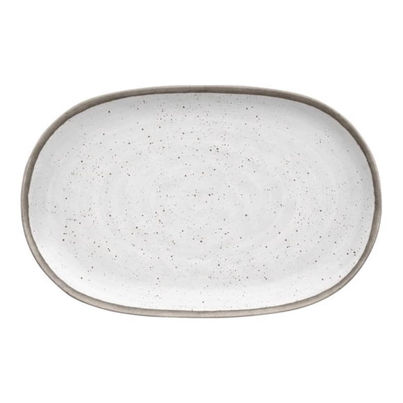 Plato ovalado TarHong, grande, blanco