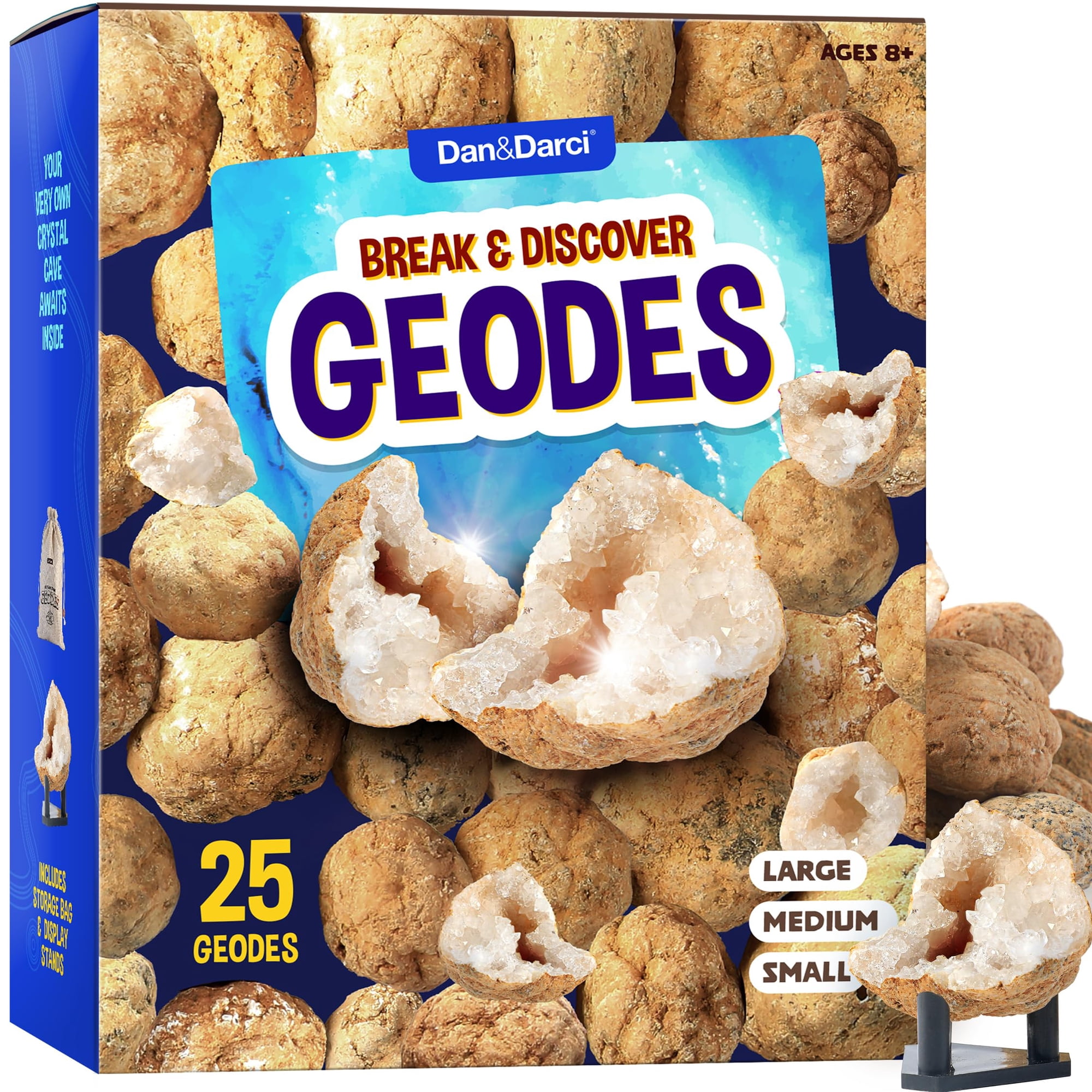 Kit Científico Dan&darci Break & Discover Geodes Para Niños De 8 A 12 Años