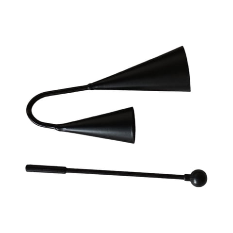 Magideal - Agogo Bells Instrumento De Percusión De Samba Tradicional Regalo De Cumpleaños Preescolar Niños Reunión Familiar Educativa Campana Doble , 18Cmx11Cm