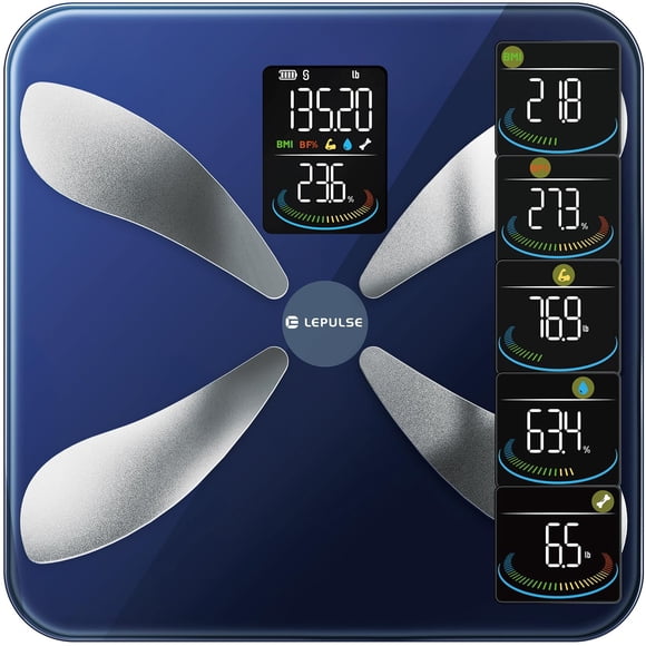 Báscula de peso inteligente Lepulse, electrodo actualizado en forma de X con IMC