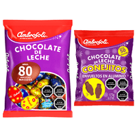 Dulces Altiro - Pack Bolsa Huevitos De Pascua Ambrosoli + Conejitos De Chocolate Ambrosoli