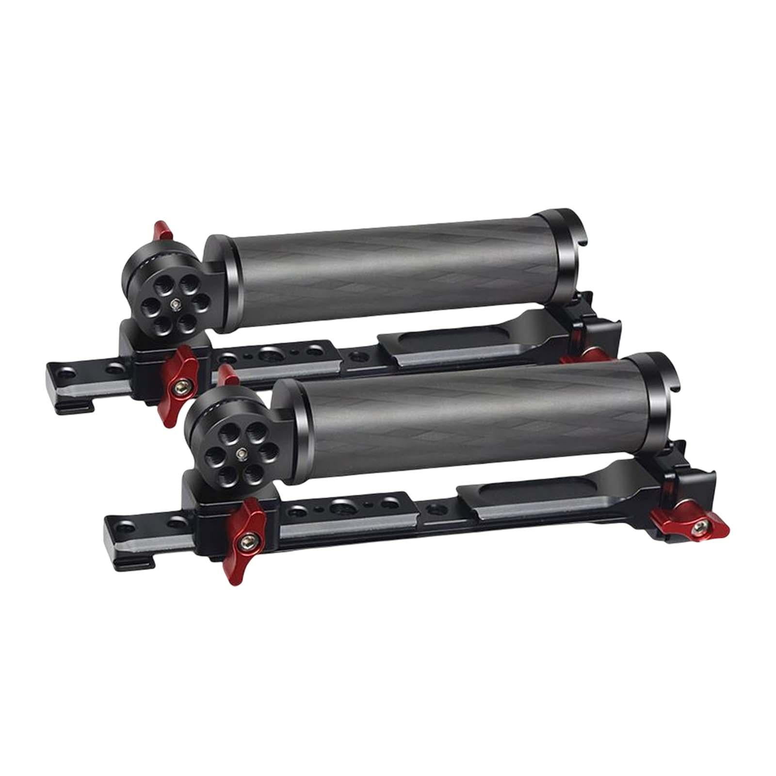 Magideal - Agarre De Doble Manija, Con Accesorios De Grabación De Video De Zapata Fría, Aleación De Aluminio, Duradero, Profesional Para Estabilizador De Cámara