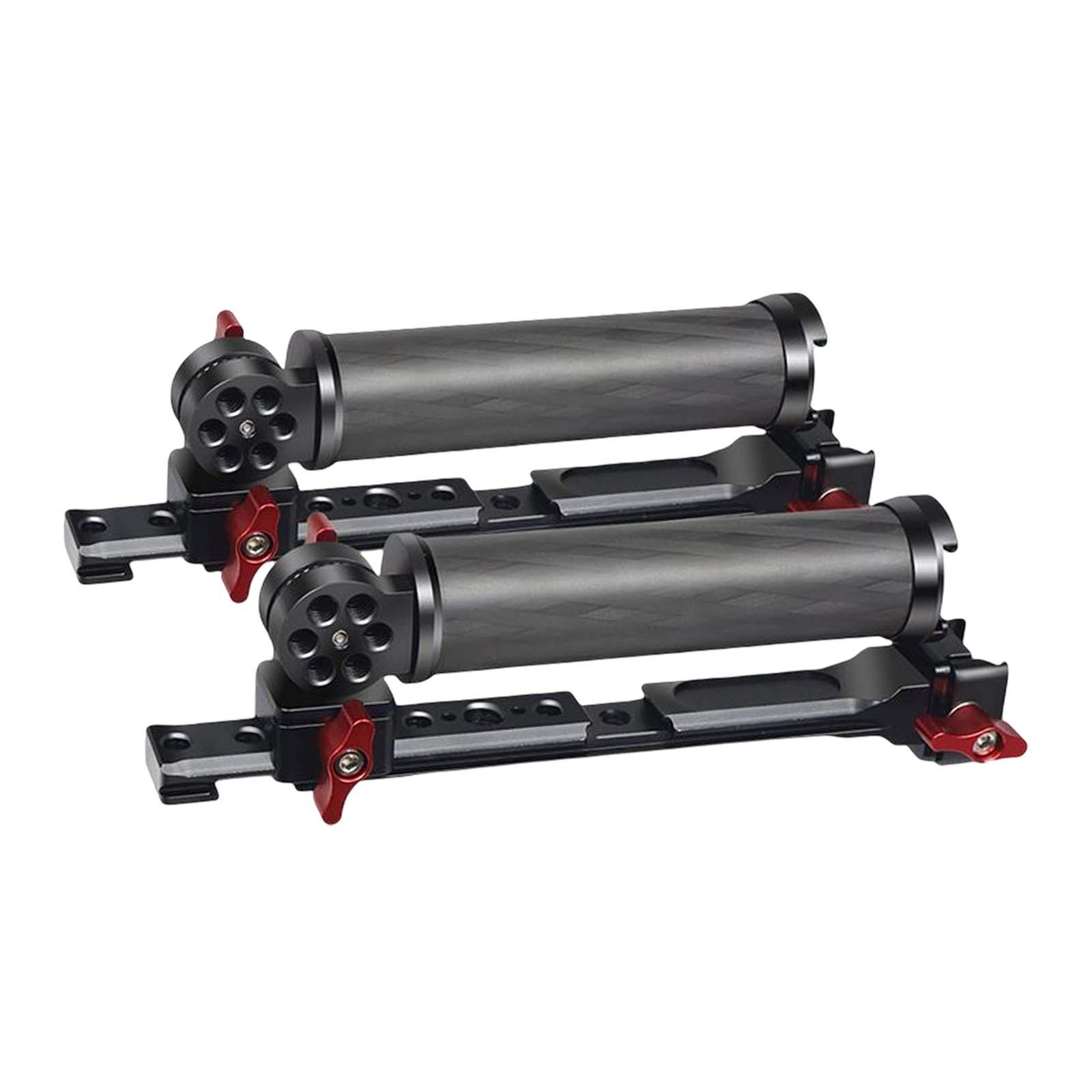 Magideal - Agarre De Doble Manija, Con Accesorios De Grabación De Video De Zapata Fría, Aleación De Aluminio, Duradero, Profesional Para Estabilizador De Cámara