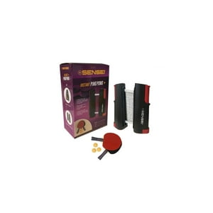Dribbling - Set Ping Pong 2 Paletas+Red Retráctil+3 Pelotas Sensei