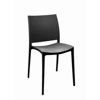 Silla Plástico Apilable Deco Dresden Negro Escandinavia