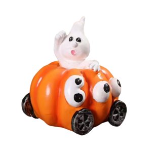 Magideal - Figura De Calabaza Como Decoración De Halloween, Escultura De Mesa Coleccionable Y Decoración Otoñal Hecha De Resina Sintética Robusta Para Una Atmósf Fantasma