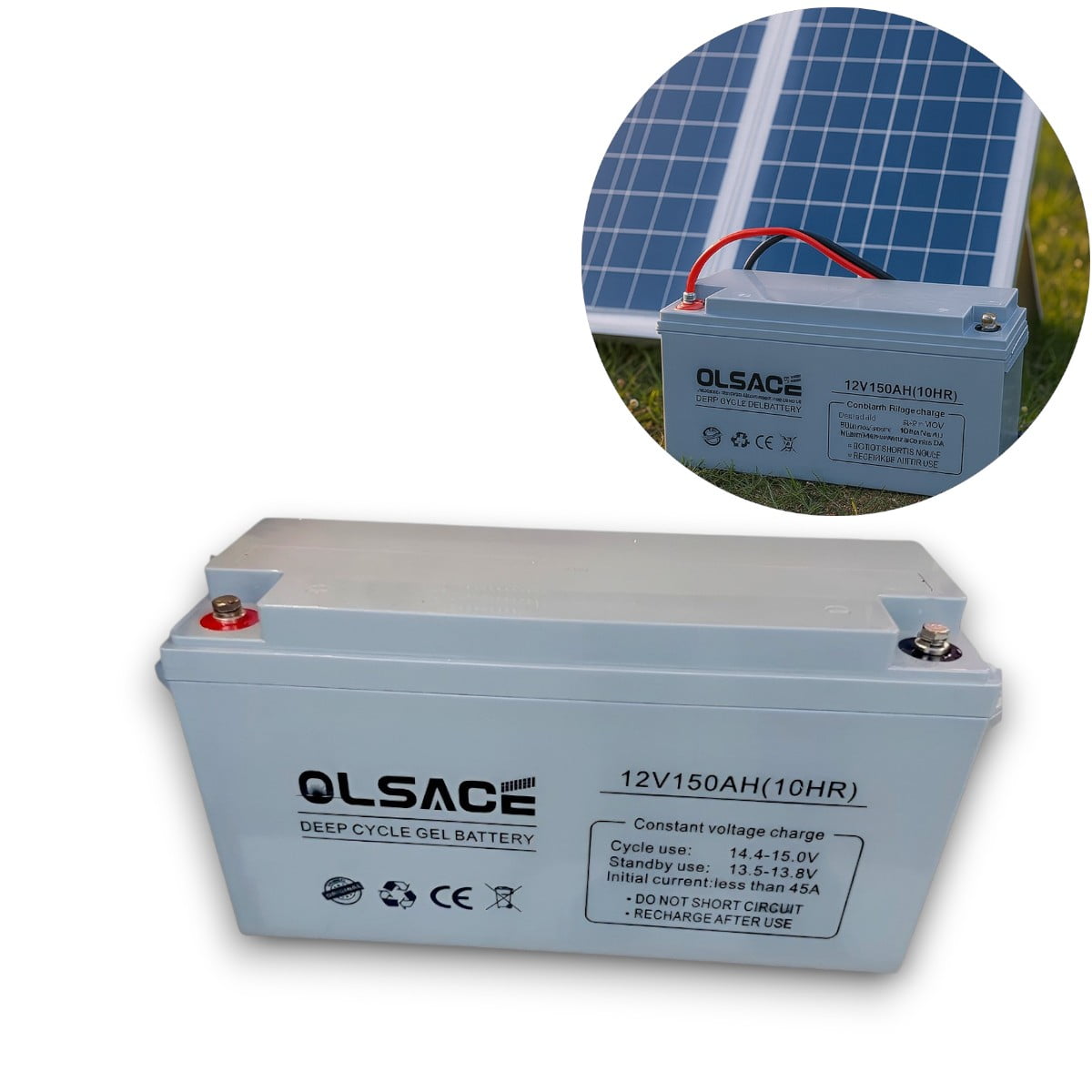 Genérico - Bateria Ciclo Profundo 12v 150ah Energia Solar Bateria Gel