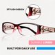 thumbnail image 3 of Gafas de lectura EYEBOGO Kaylee para mujer, color burdeos, 3.25x, 3 of 9