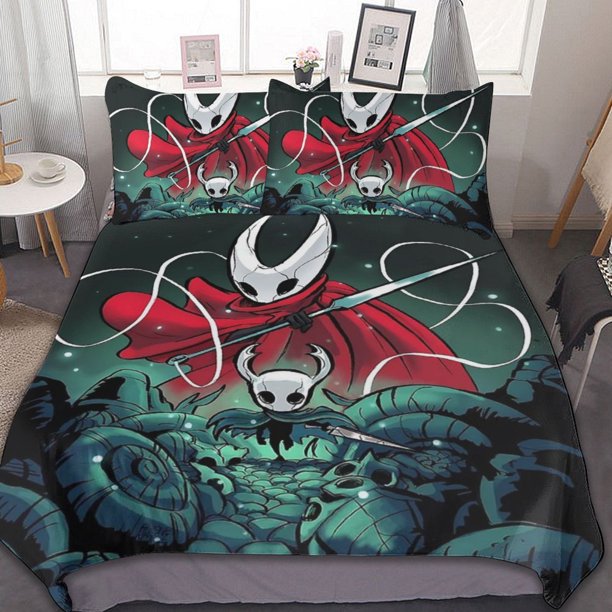 Hollow Knight 3-Piece Bedding Set Duvet Cover Set Soft Warm And Comfortable Soft Bed Set for Bedroom