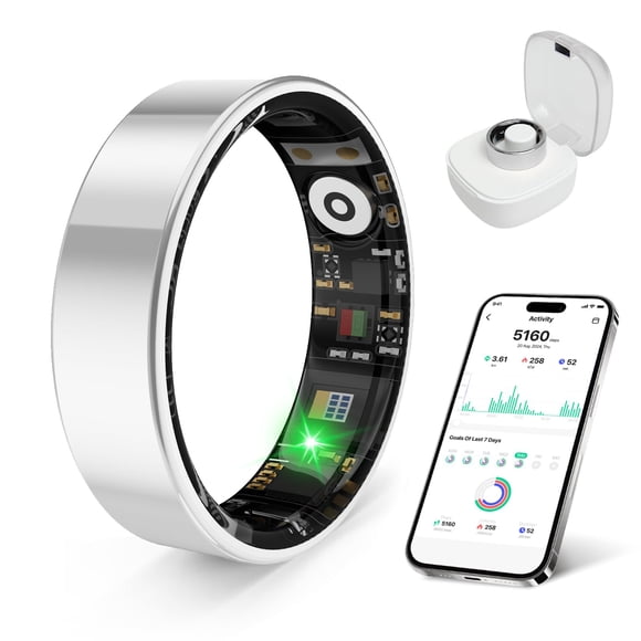 Smart Health Ring prxxhri con monitor de estrés y sueño