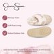 thumbnail image 3 of Zapatillas Jessica Simpson, cómodas, de piel sintética, espuma viscoelástica, color marfil, 3 of 6