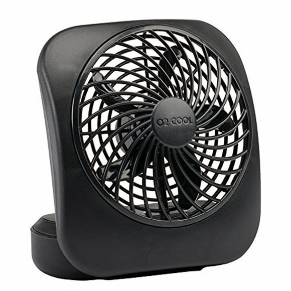Ventilador a pilas O2COOL Treva de escritorio portátil de 5 pulgadas