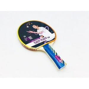 Paleta De Ping Pong Sensei 3 Star Negra Y Roja