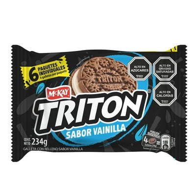 Galleta Triton Colación Sabor Vainilla Pack 6Un 116 G Mckay
