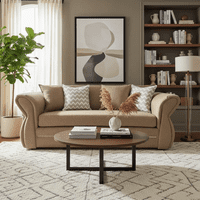 Flobal - Sofá Grecia 3 Cuerpos Tela Beige Repelente A Líquidos