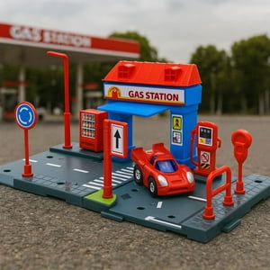 Toyng - Estación Q-City Playset - Gas Station - Welly