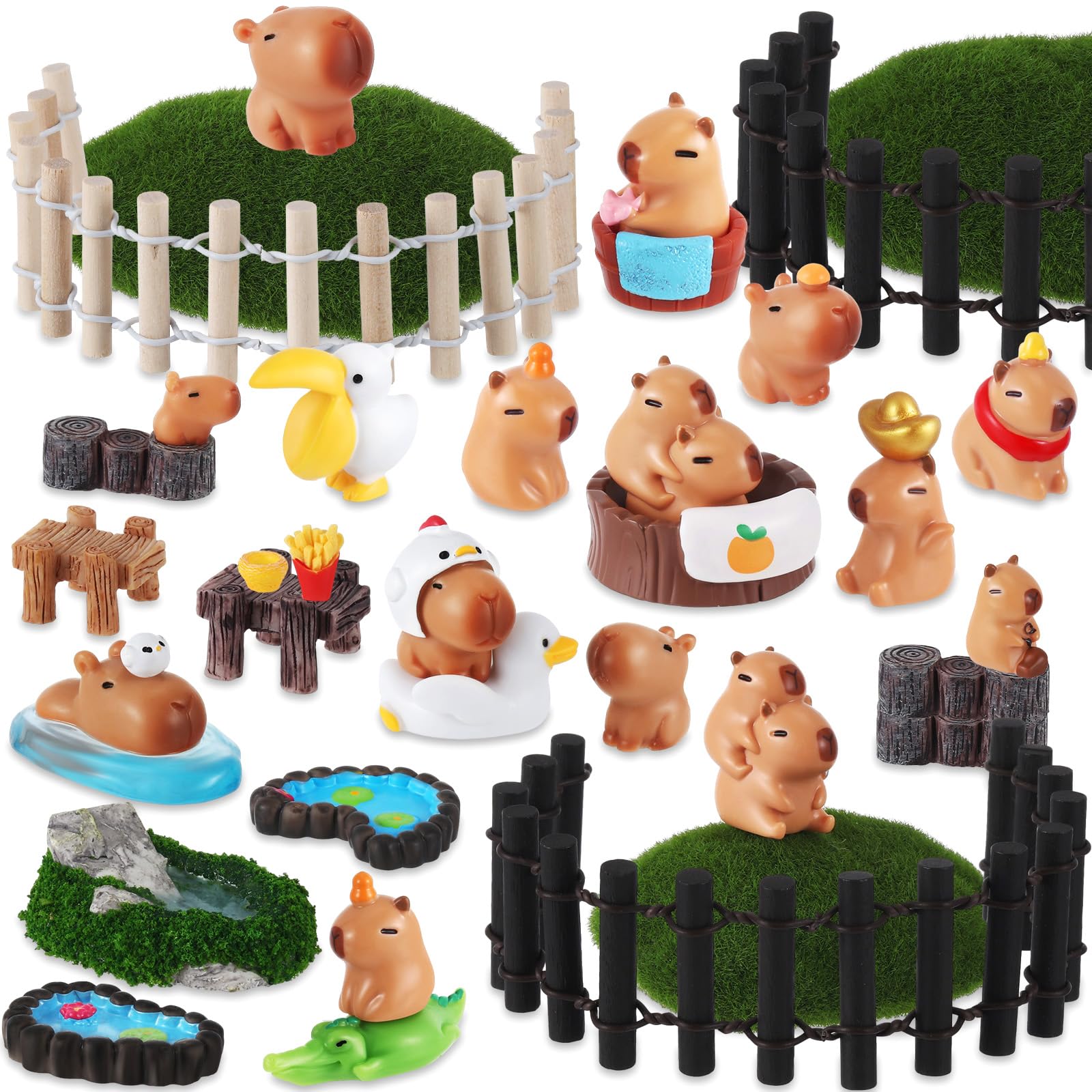 Set De Minifiguras Capibara Simgoing 36 Unidades