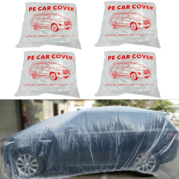 Cubierta para coche MouJeHom 4 uds 4,8 m x 7,5 m Plástico transparente