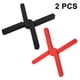 thumbnail image 1 of 2 salvamanteles de silicona plegables (negros y rojos), ligeros, flexibles, duraderos, antideslizantes, con diseño en cruz, para utensilios de cocina., 1 of 8