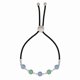 thumbnail image 2 of Pulsera Elegant Confetti Cali, baño de oro blanco, blanco/azul claro, 2 of 10