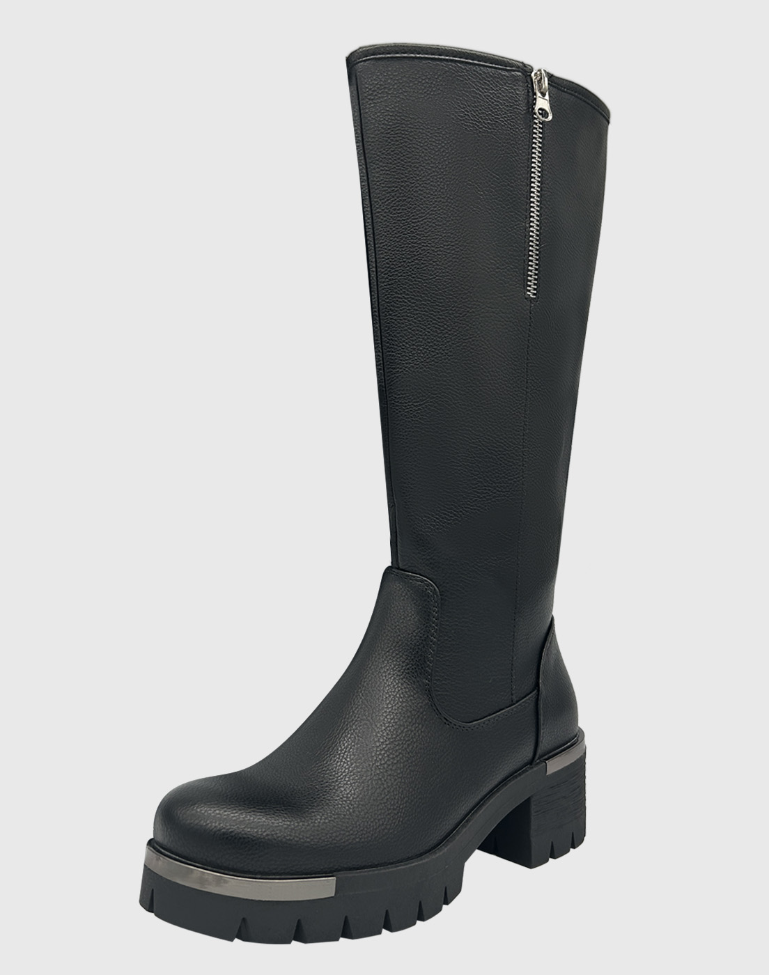 Danicolle Calzado - Bota Para Mujer, Negra Bajo La Rodilla Lisa Danicolle