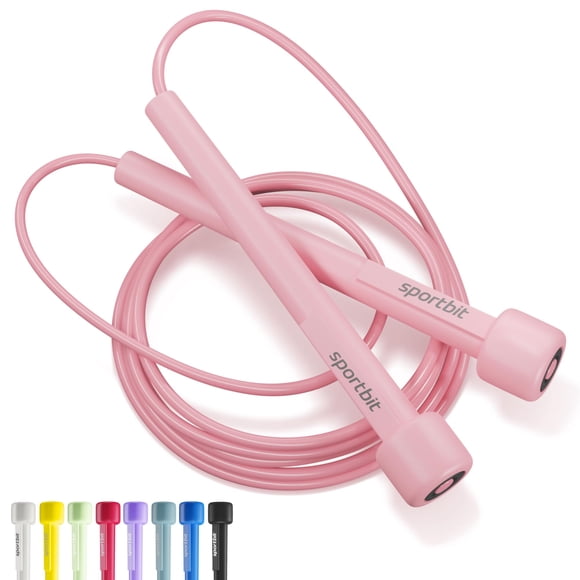 Cuerda para saltar SPORTBIT ajustable para fitness y ejercicio, color rosa