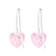thumbnail image 1 of Pendientes de plata con forma de corazón y cristal, 1 of 2