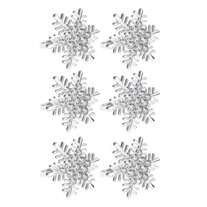 Magideal - 6 Servilleteros Navideños Con Motivo De , Servilleteros Navideños, Elegante Hebilla Para Servilletas, Servilletero Para Decoración De Mes , Argén Argén