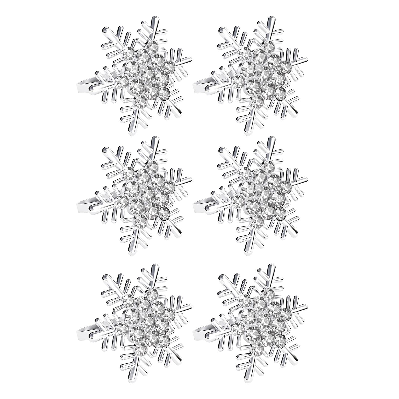 Magideal - 6 Servilleteros Navideños Con Motivo De , Servilleteros Navideños, Elegante Hebilla Para Servilletas, Servilletero Para Decoración De Mes , Argén Argén