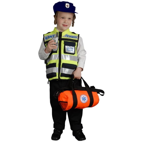 Costume Dress Up America EMT para niños con chaleco y gorra