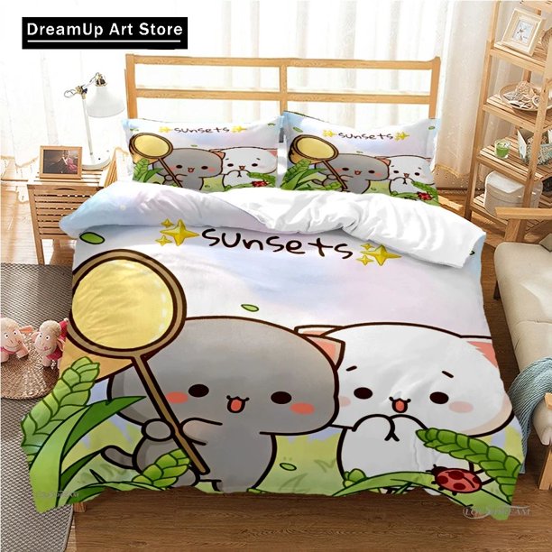 Cute Bubu DuduBear Panda Duvet Cover Kawaii Bedding Set Quilt Cover Boys Adult