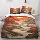 thumbnail image 2 of Juego de funda nórdica River, juego de ropa de cama con funda nórdica 3D Sunset y fundas de almohada, microfibra suave para adultos, adolescentes y niños, 3 piezas., 2 of 3