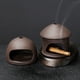 thumbnail image 2 of 1pza Soporte Artesanal para Palo Santo con Bandeja de Arcilla Morada para Salvia y Incienso Decoración Del Hogar Regalo Ideal para Yoga (sin Incienso）, 2 of 8
