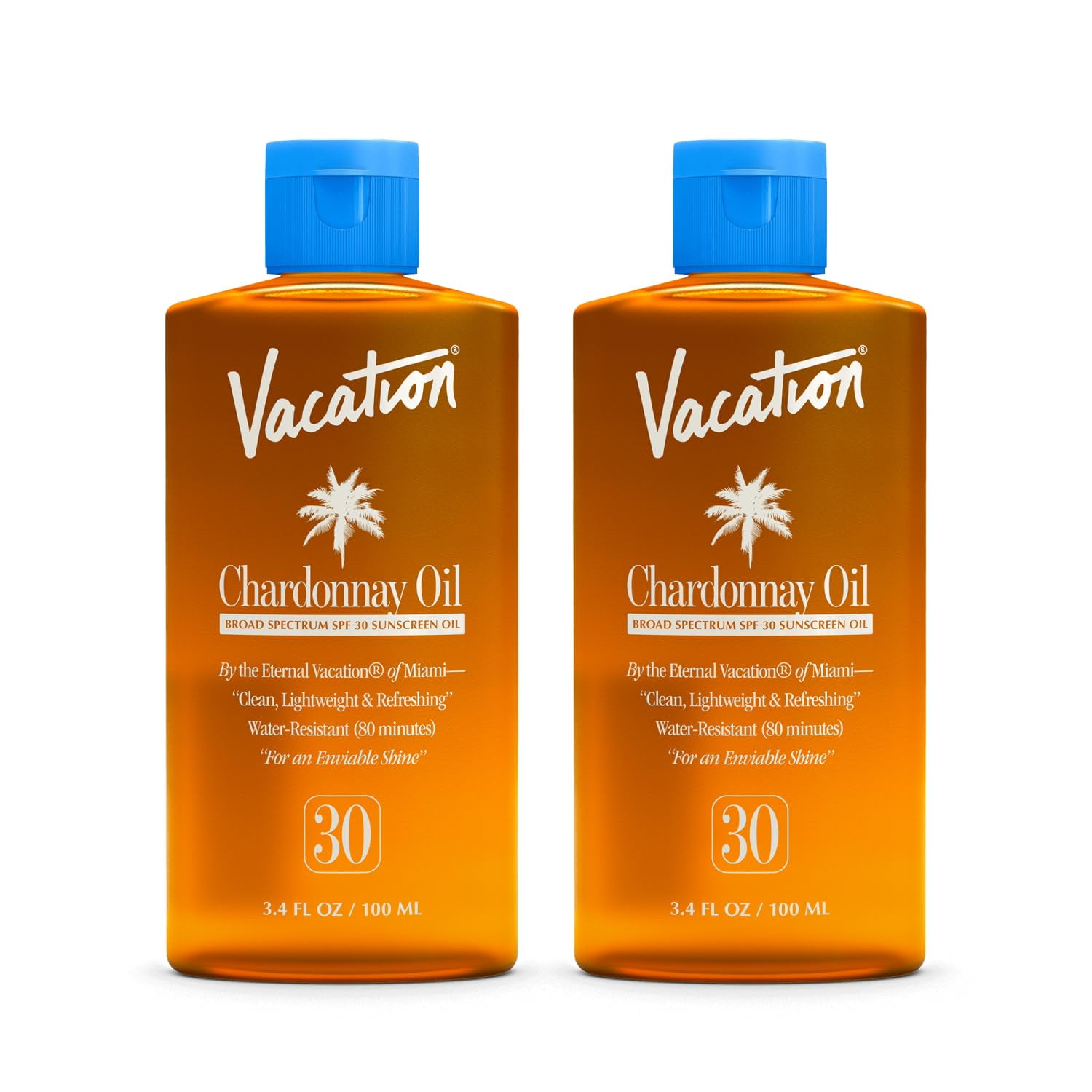 Aceite Protector Solar Vacation Chardonnay Spf 30 100 Ml X 2 Para Viaje