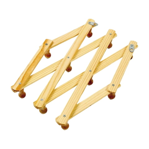 Magideal - Colgador De Pared Para Colgar En La Pared Extensible, 10 Ganchos, Decoración Del Hogar, Decorativo De Madera Para Abrigo, Sombrero, Abrigo, Cin