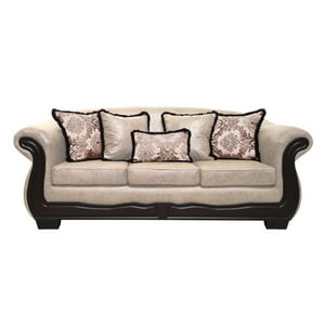 América Decora - Sofá Con Resorte Estructural 4 Personas Búfalo Envejecido Beige