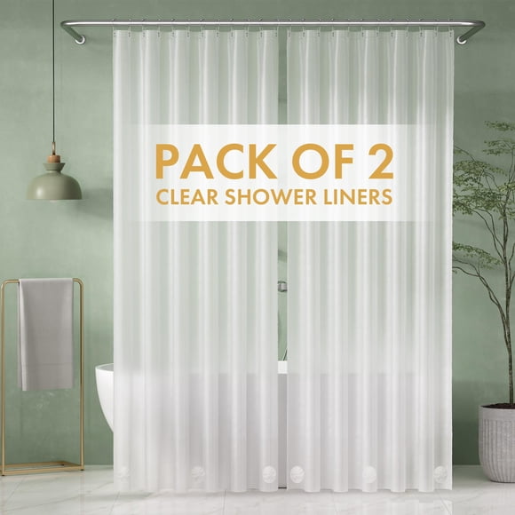 Cortina de ducha AmazerBath extra larga 180 x 240 cm, paquete de 2