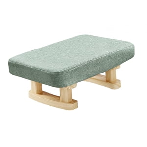 Magideal - Reposapiés Con Patas De Madera, Taburete Acolchado Para Pies, Banco Pequeño Otomano, Silla Rectangular, Taburete Para Cambiar Zapatos, Sofá, Oficina