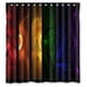 thumbnail image 1 of Cortina de ducha con diseño de arcoíris multicolor abstracto, juego de cortinas de baño con ganchos, tamaño 60 x 72 pulgadas, 1 of 3