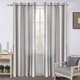 thumbnail image 1 of Cortinas DriftAway, mezcla de lino a rayas verticales, 213 cm, color gris, 1 of 7