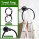 thumbnail image 3 of Juego de accesorios de baño RUBY.Q con 16 toalleros negros, 10 unidades, 3 of 7