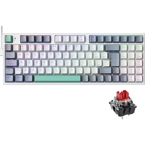 Genérico - Teclado Mecánico Gamer K500 Hot Swap Rgb