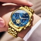 thumbnail image 3 of Reloj hombre OLEVS XQYSG2856 42 mm acero dorado cronógrafo, 3 of 3